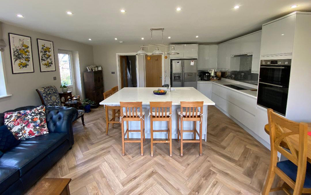 The kitchen and dining area at Clauds Close