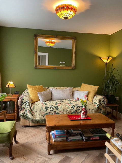 The living room at Clauds Close
